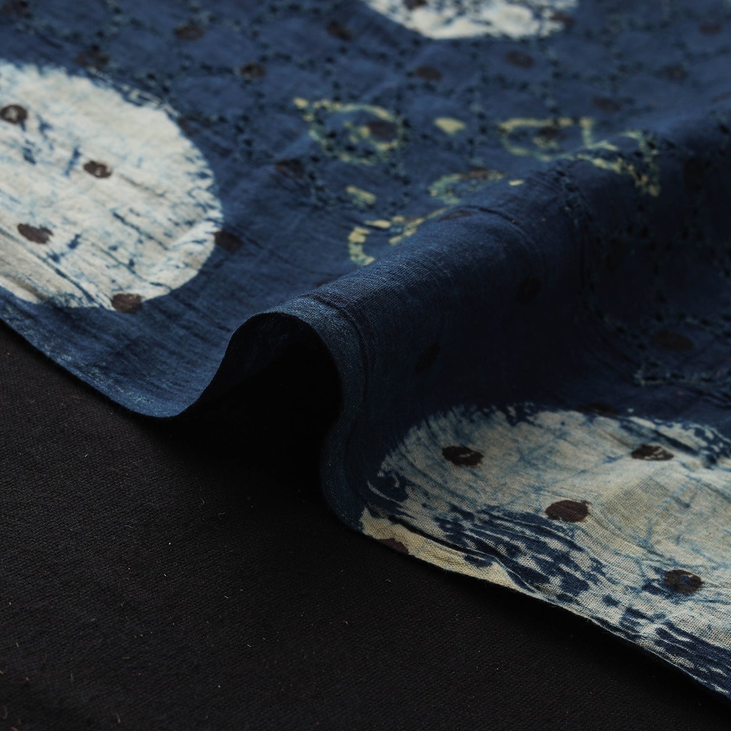 Hakoba Hand Block Ajrakh Print Natural Dyed Cotton Fabric 65