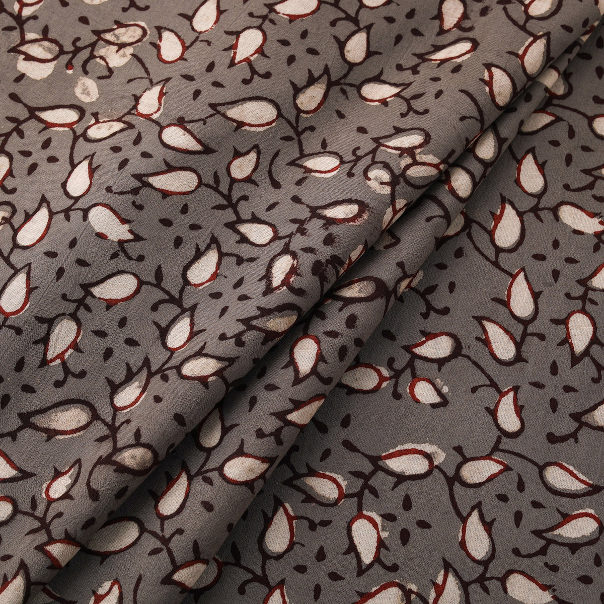 Hand Block Print Natural Dyed Cotton Nandana Fabric 05
