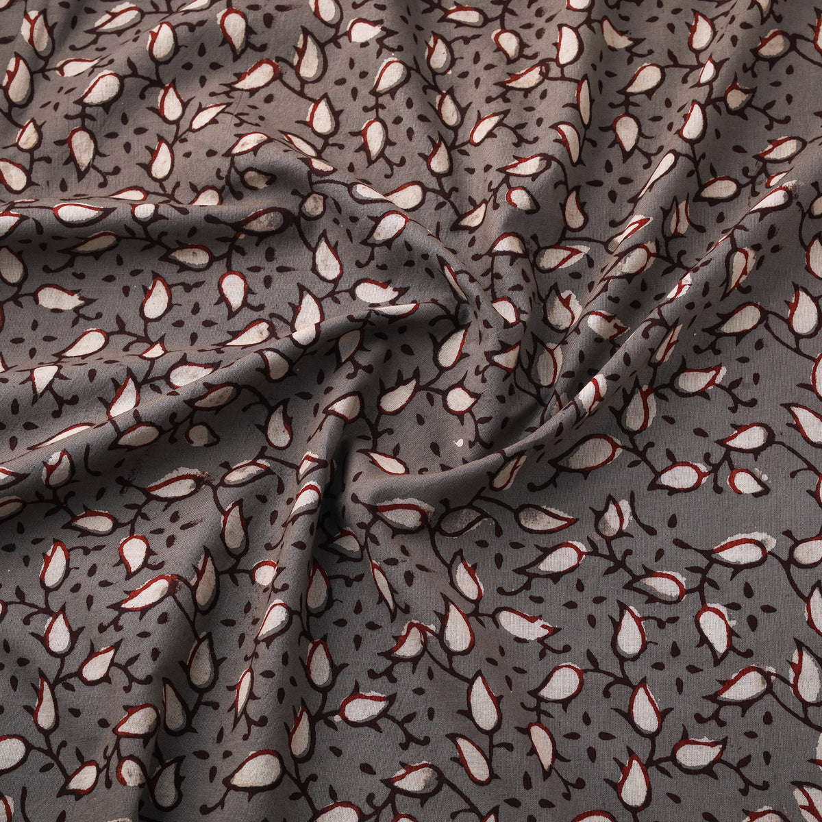 Hand Block Print Natural Dyed Cotton Nandana Fabric 05