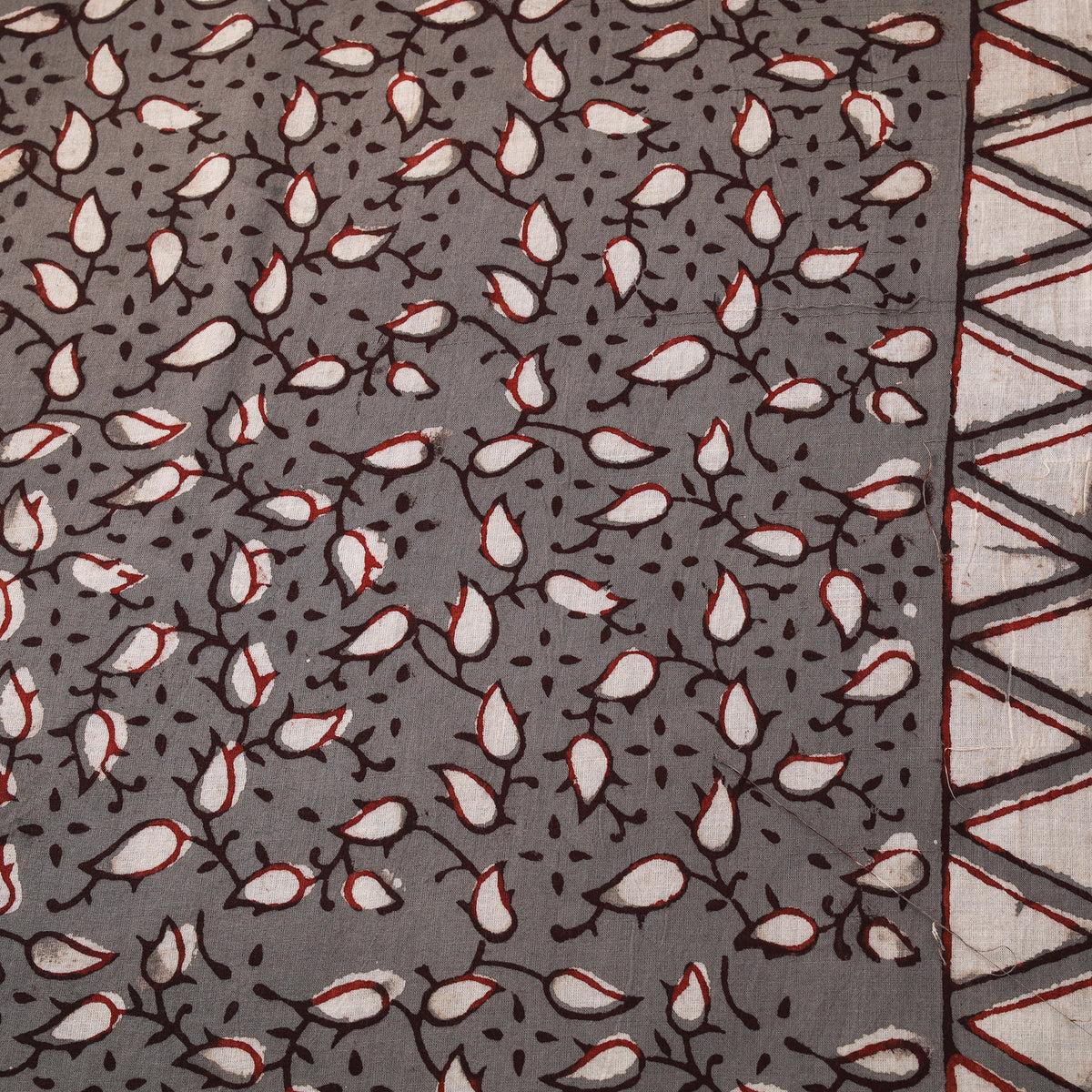 Hand Block Print Natural Dyed Cotton Nandana Fabric 05