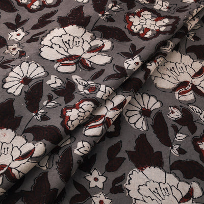 Hand Block Print Natural Dyed Cotton Nandana Fabric 06