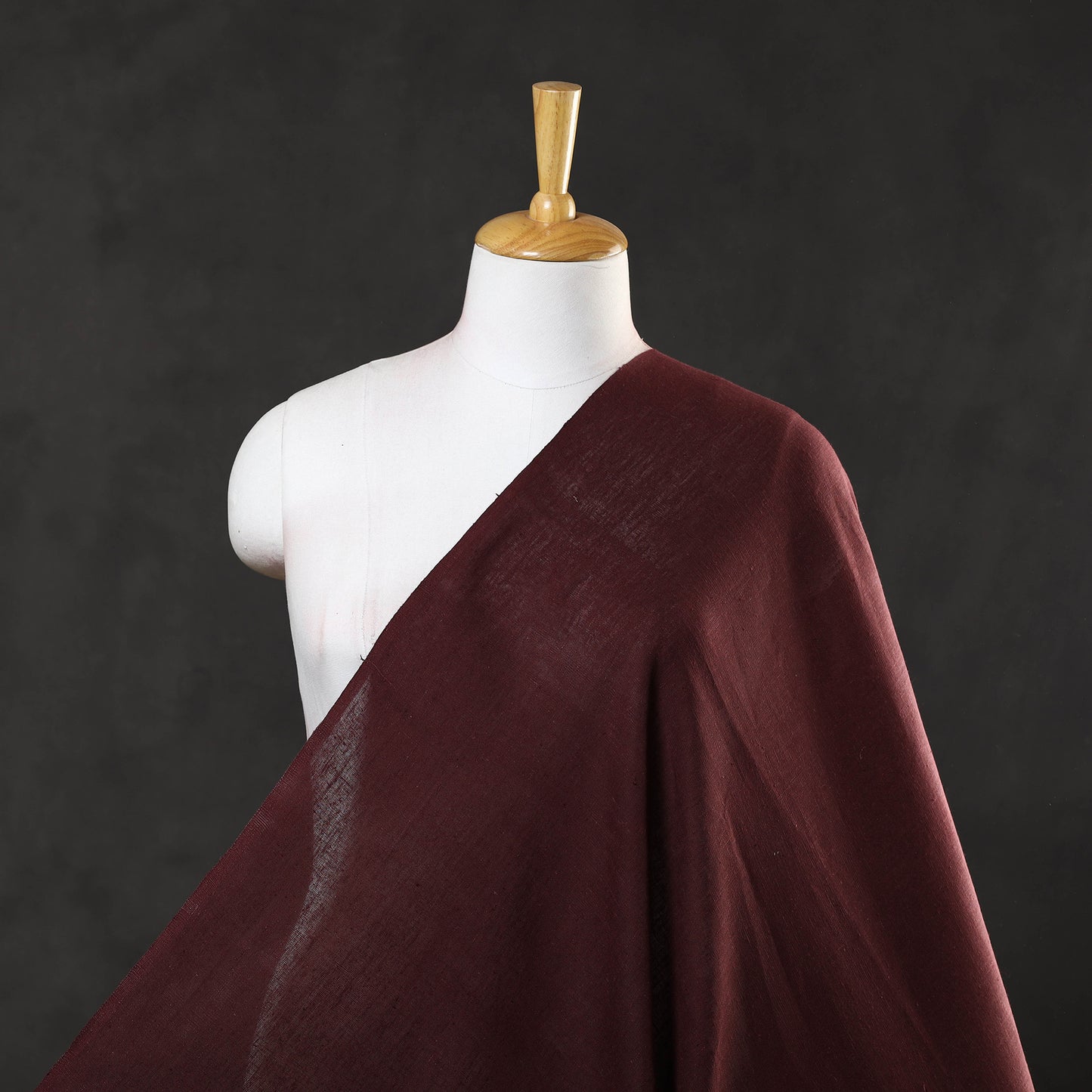 Maroon - Handloom Organic Kala Cotton Fabric 12