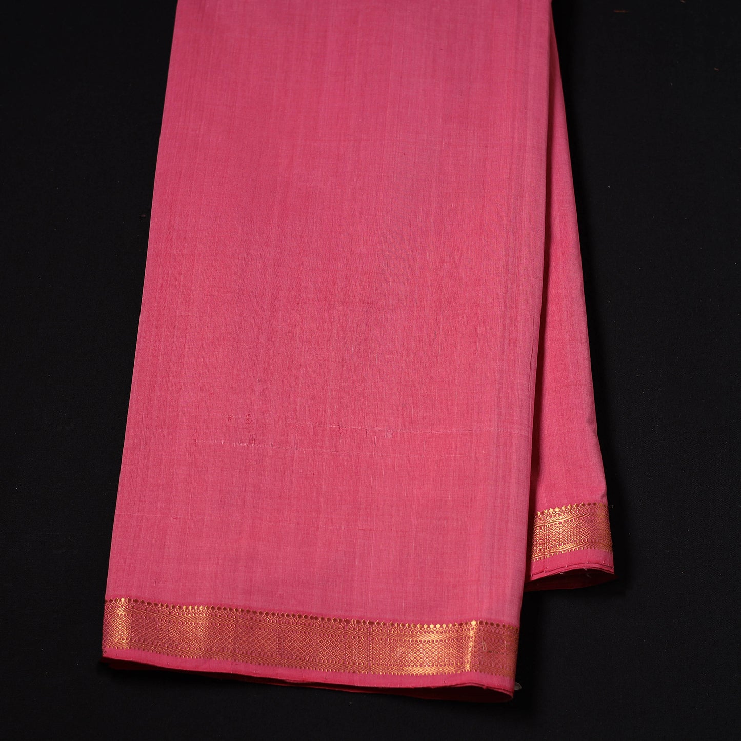 Handloom Mangalagiri Cotton Fabric with Nizam Zari Border 18