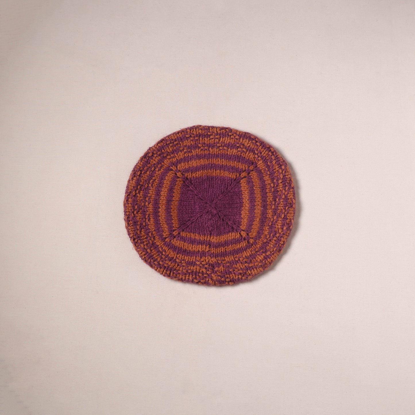 Kullu Karishma Hand Knitted Merino Wool Beret Cap 10