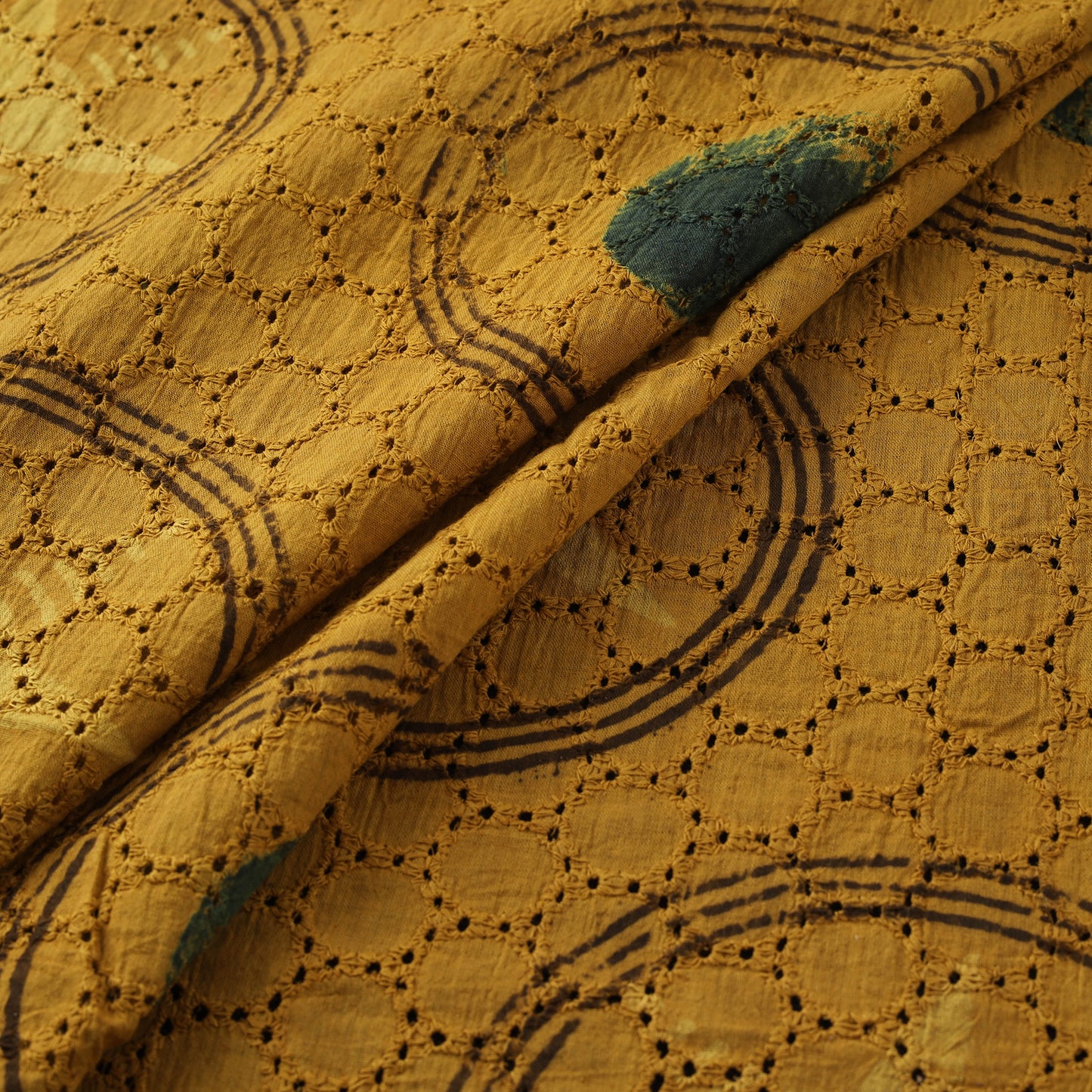 Hakoba Hand Block Ajrakh Print Natural Dyed Cotton Fabric 62