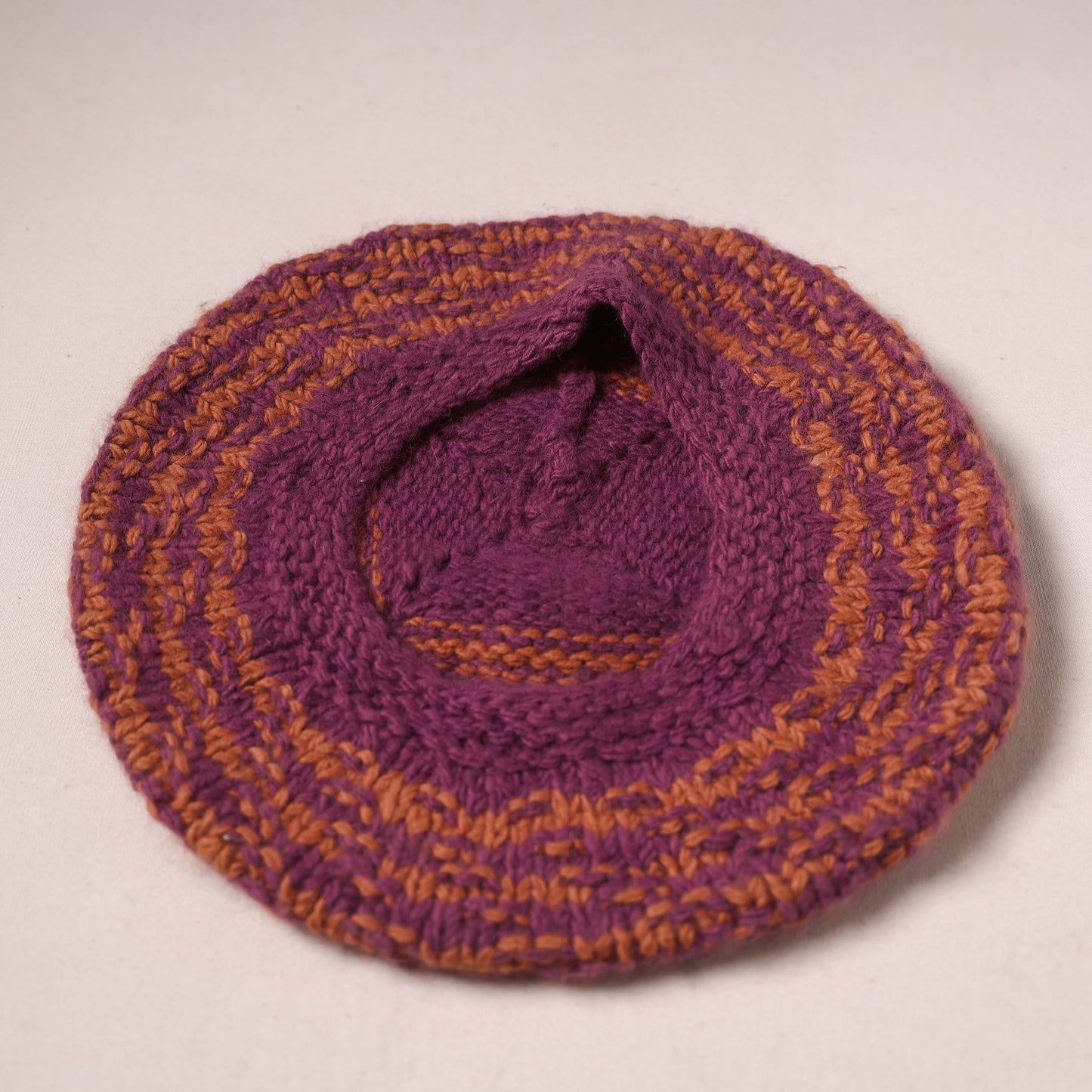 Kullu Karishma Hand Knitted Merino Wool Beret Cap 10