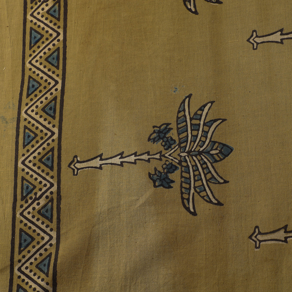 Yellow - Pure Cotton Ajrakh Print Fabric 24