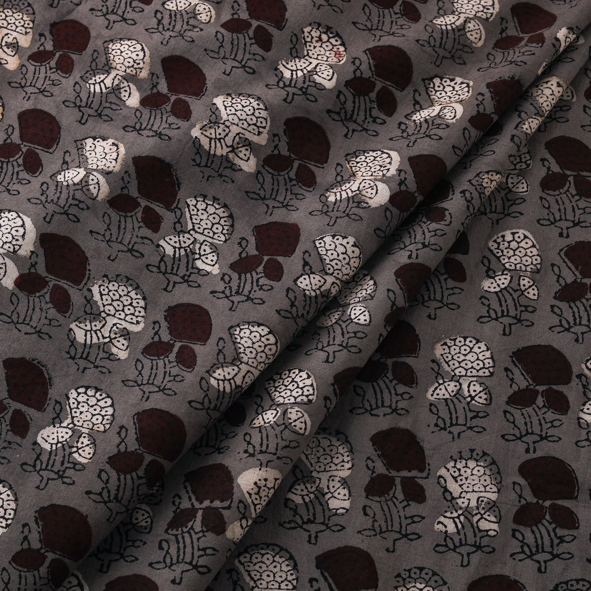 Hand Block Print Natural Dyed Cotton Nandana Fabric 07