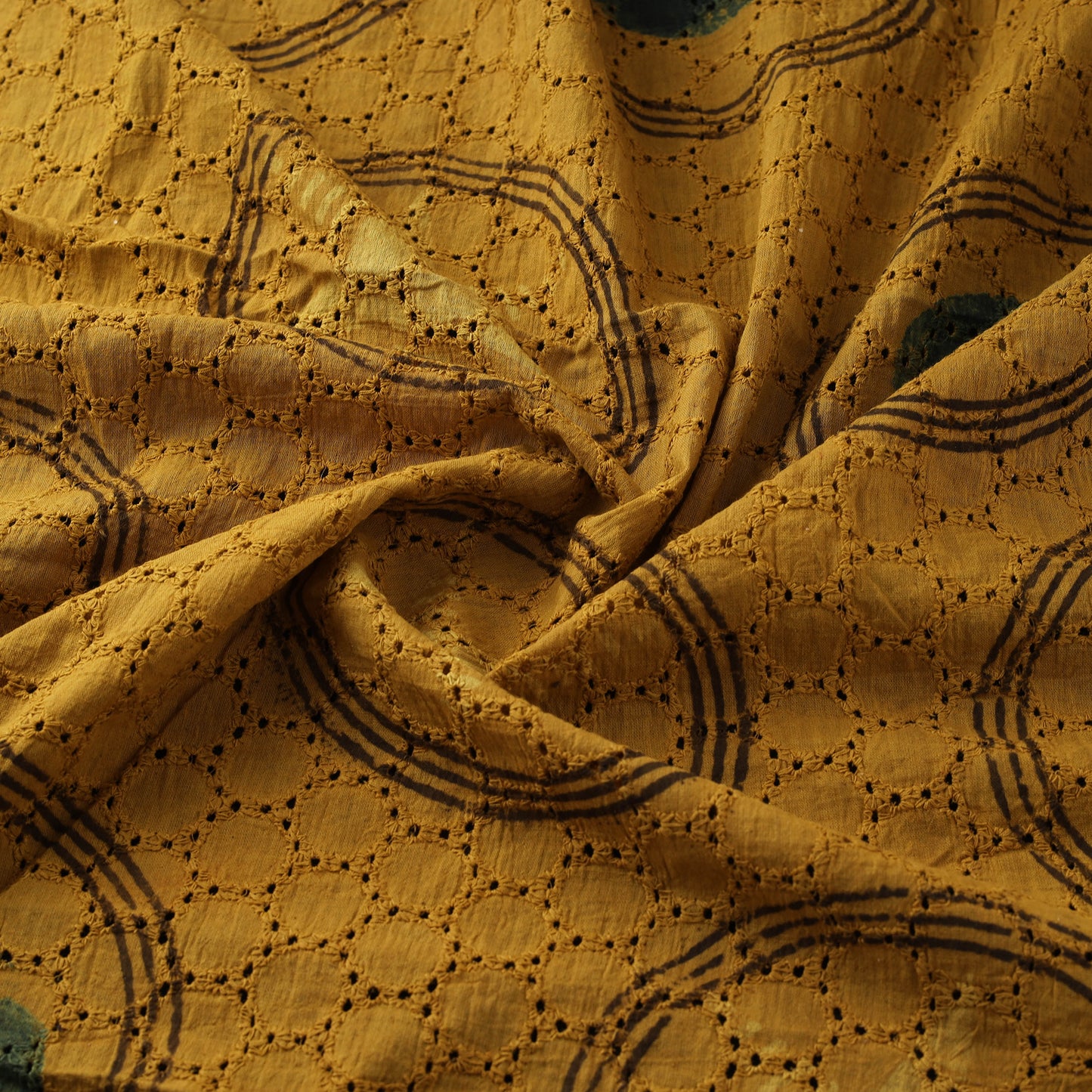 Hakoba Hand Block Ajrakh Print Natural Dyed Cotton Fabric 62