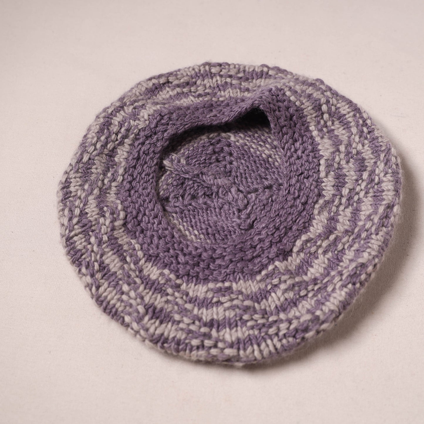 Kullu Karishma Hand Knitted Merino Wool Beret Cap 11