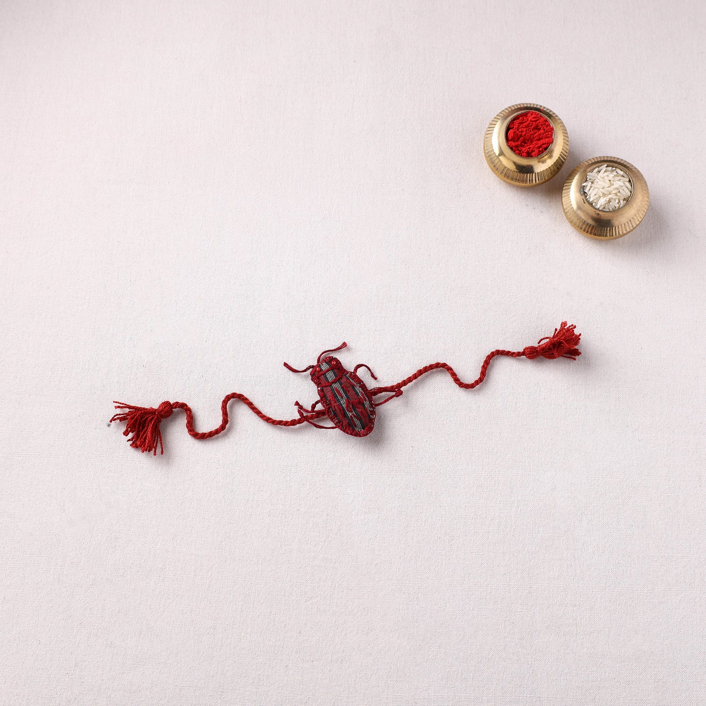 Cockroach - Reusable Handmade Threadwork Rakhi with Potli  10