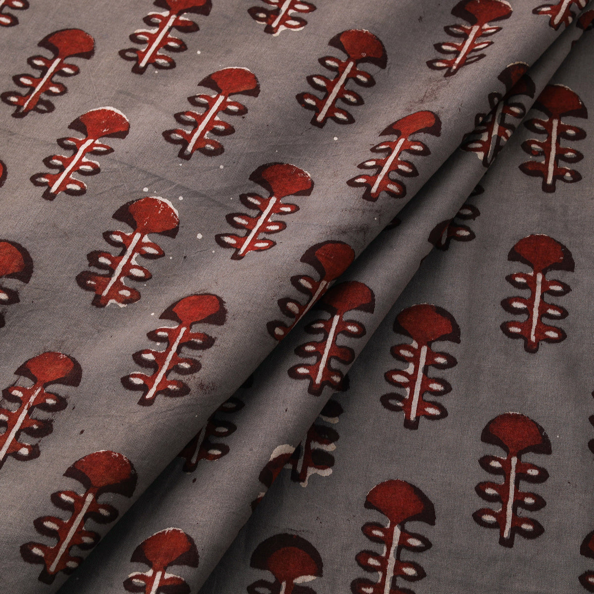 Hand Block Print Natural Dyed Cotton Nandana Fabric 09