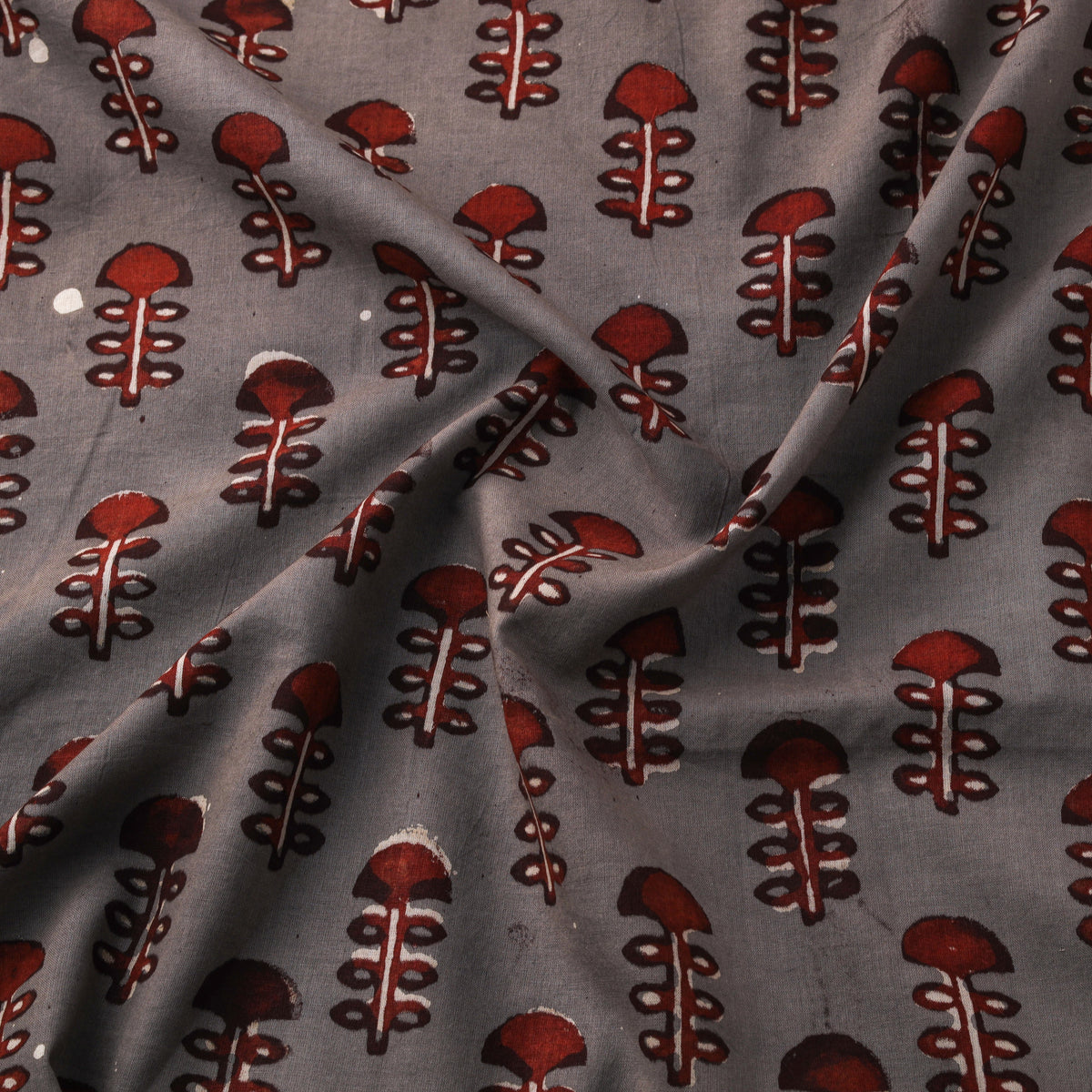 Hand Block Print Natural Dyed Cotton Nandana Fabric 09