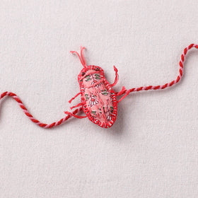 Cockroach - Reusable Handmade Threadwork Rakhi with Potli  12