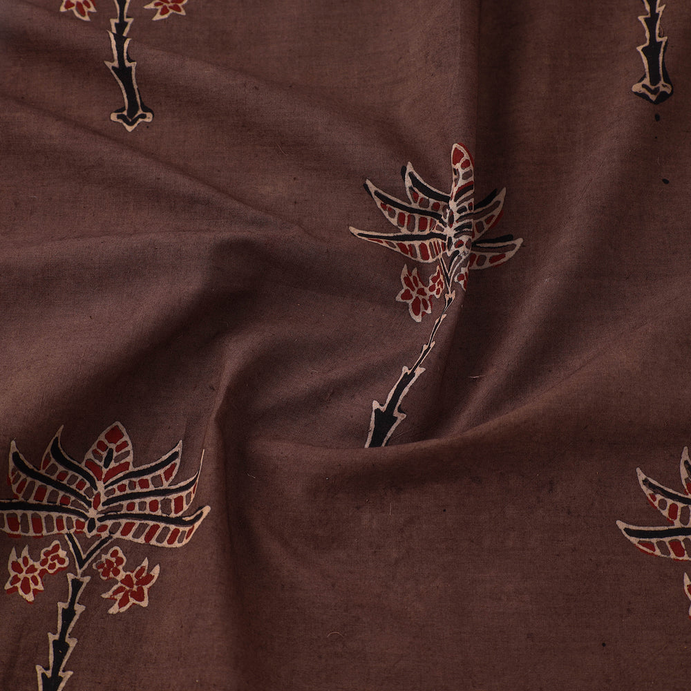 Brown - Pure Cotton Ajrakh Print Fabric 27