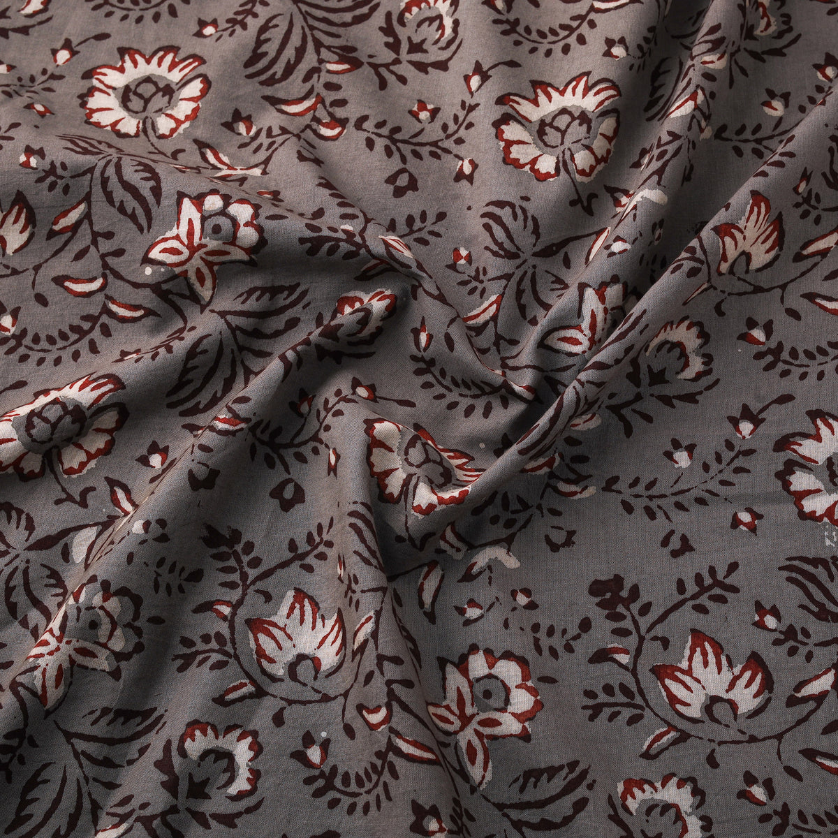 Hand Block Print Natural Dyed Cotton Nandana Fabric 10