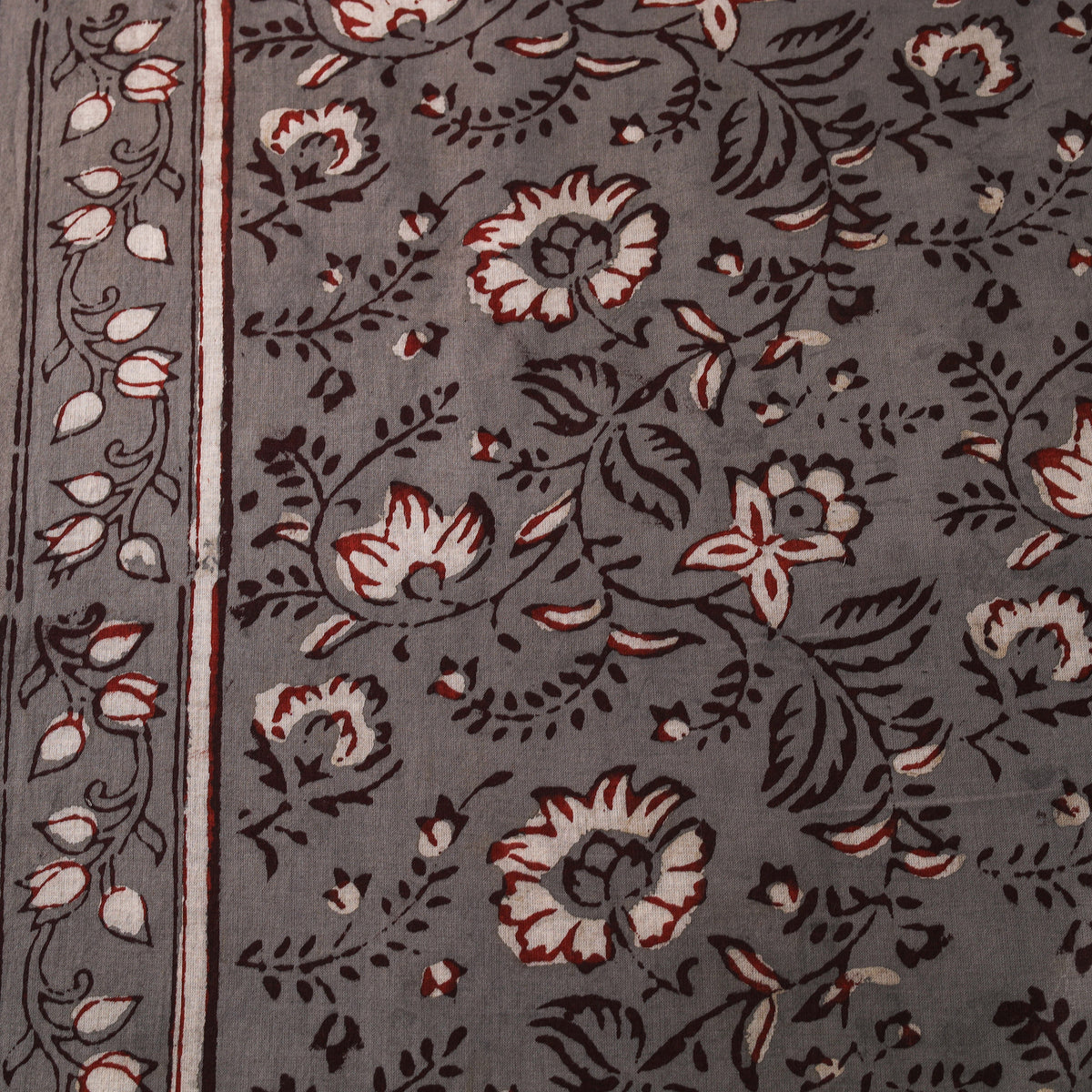 Hand Block Print Natural Dyed Cotton Nandana Fabric 10