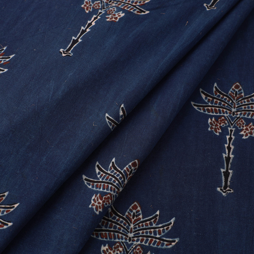 Blue - Pure Cotton Ajrakh Print Fabric 28