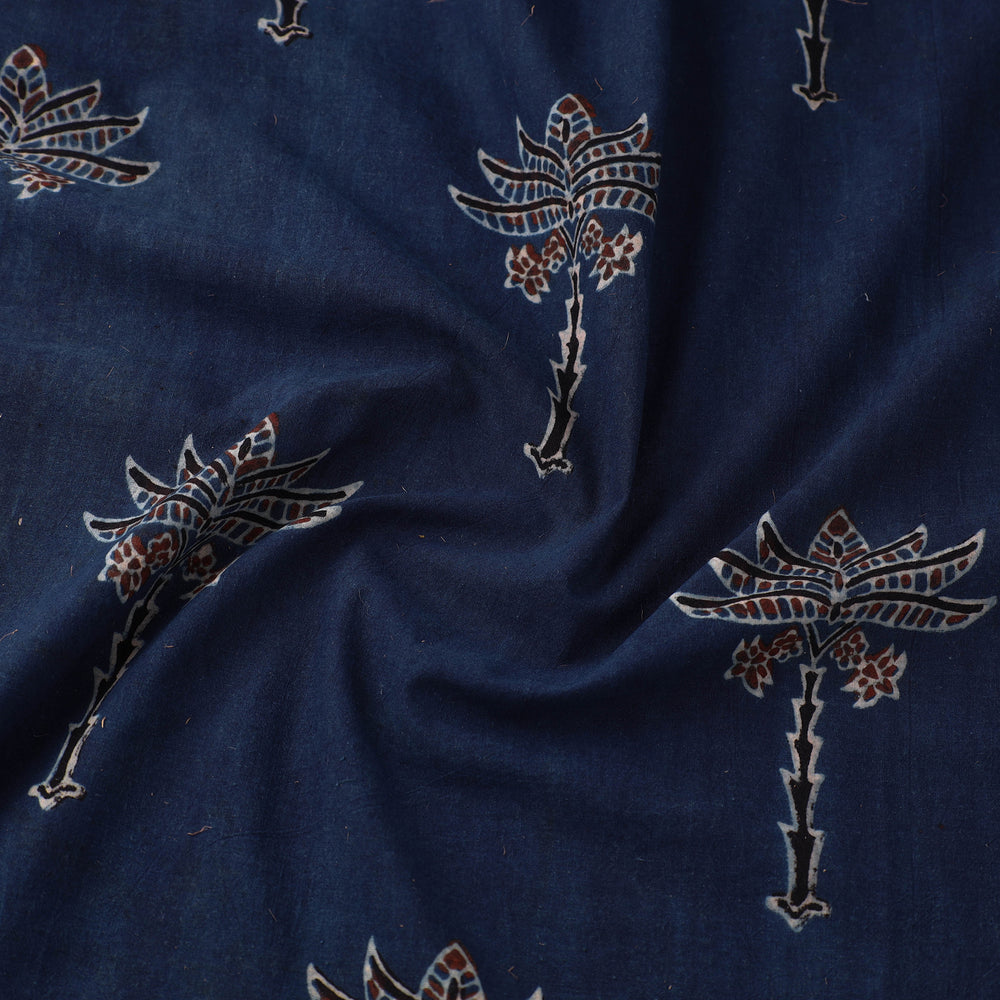 Blue - Pure Cotton Ajrakh Print Fabric 28