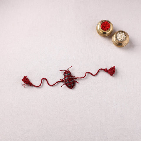 Cockroach - Reusable Handmade Threadwork Rakhi with Potli  15