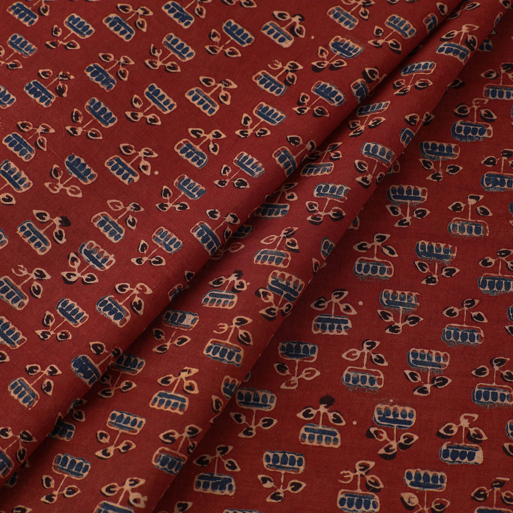 Red - Pure Cotton Ajrakh Print Fabric 29