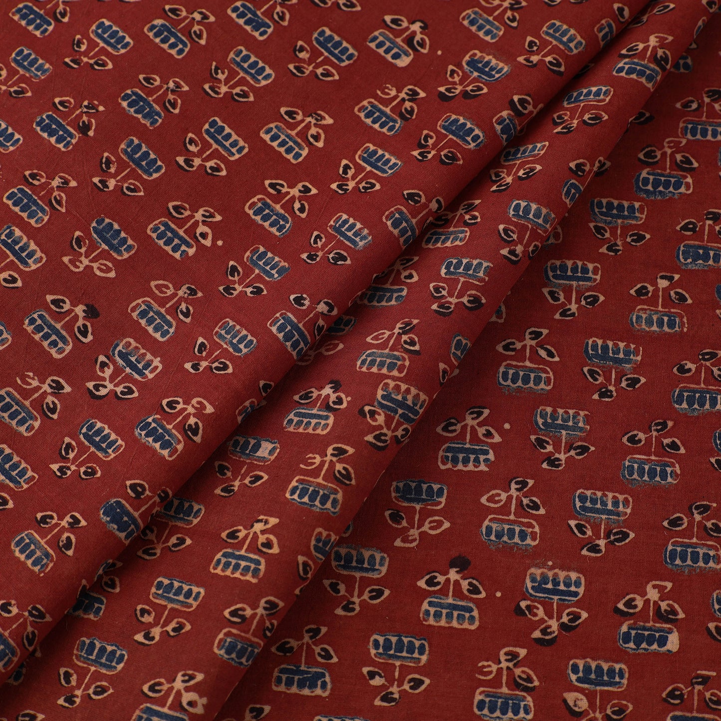 Red - Pure Cotton Ajrakh Print Fabric 29