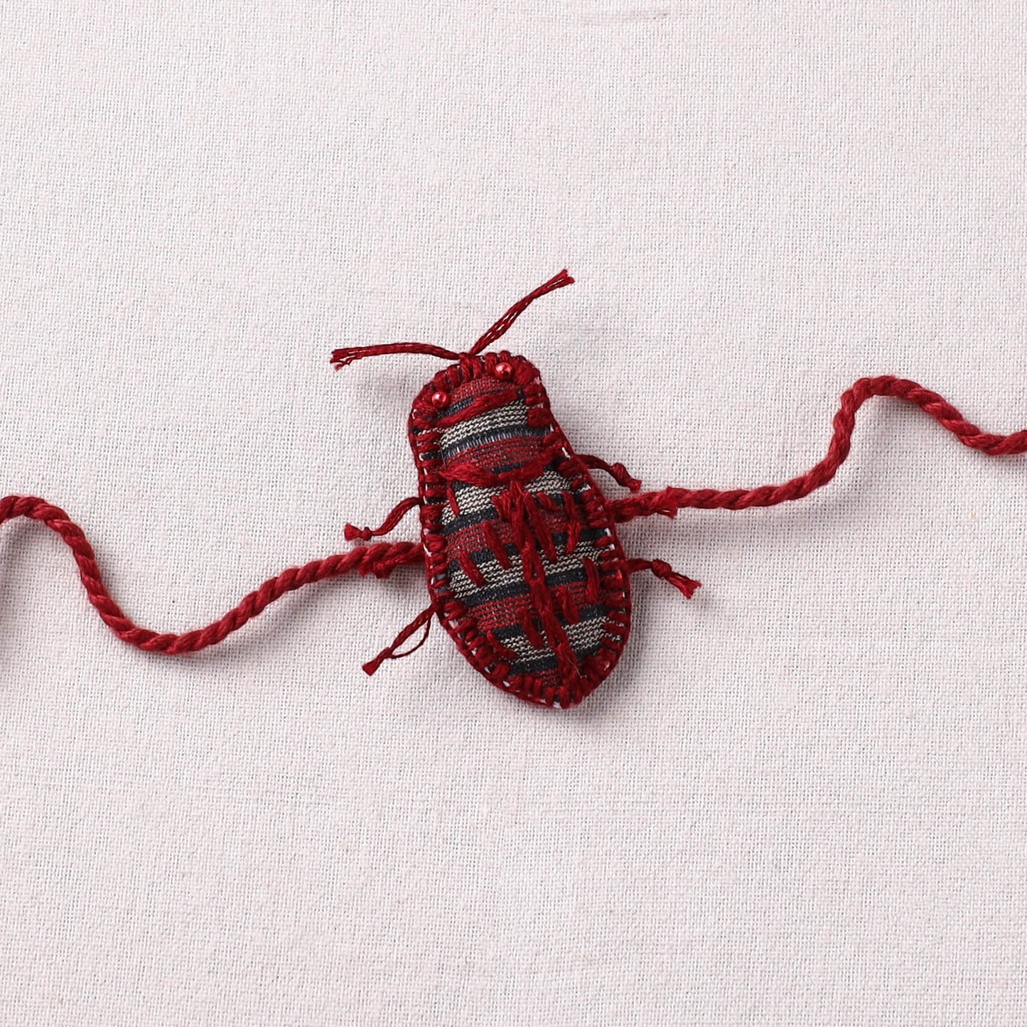 Cockroach - Reusable Handmade Threadwork Rakhi with Potli  15