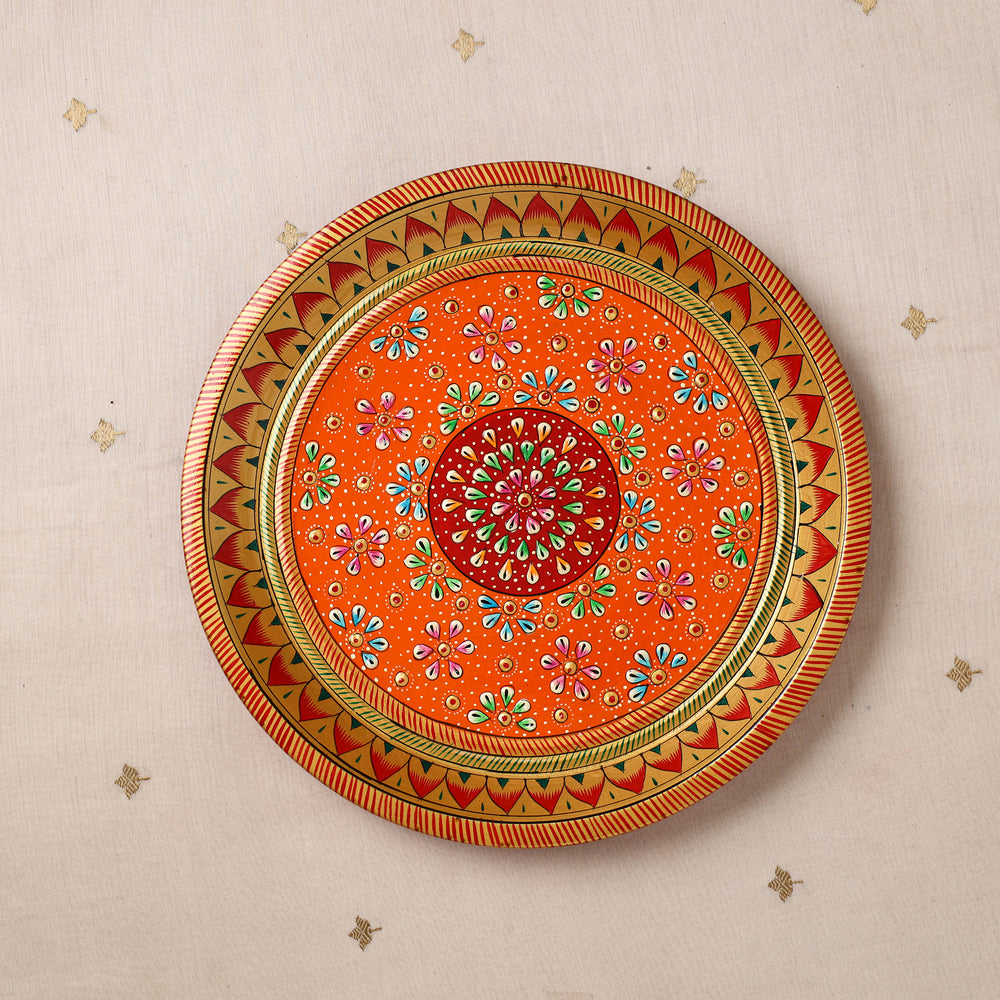 Handpainted Stainless Steel Pooja Thali, Kalash & Bowl 65