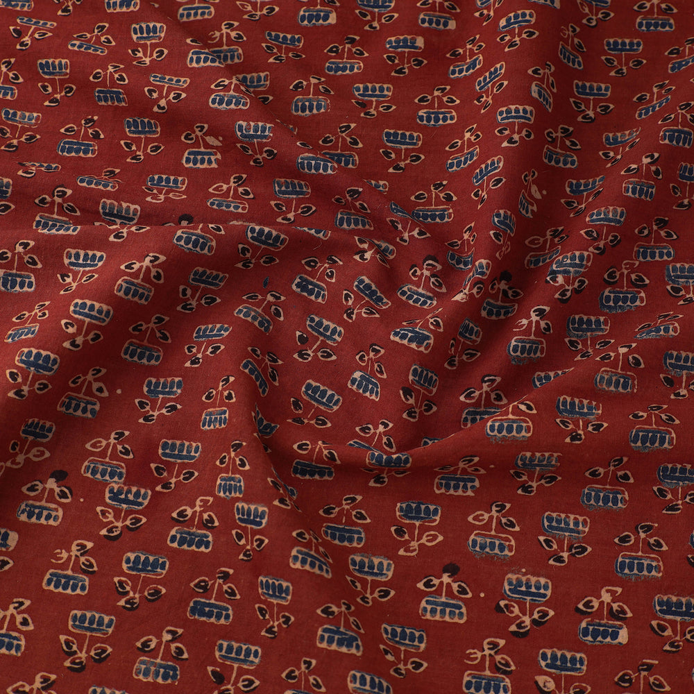 Red - Pure Cotton Ajrakh Print Fabric 29