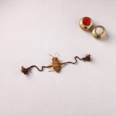 Cockroach - Reusable Handmade Threadwork Rakhi with Potli  16