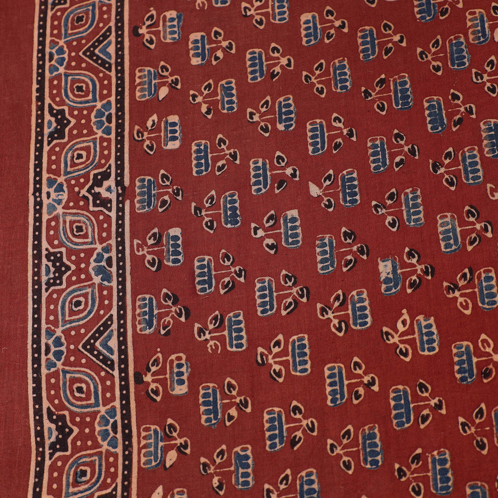 Red - Pure Cotton Ajrakh Print Fabric 29