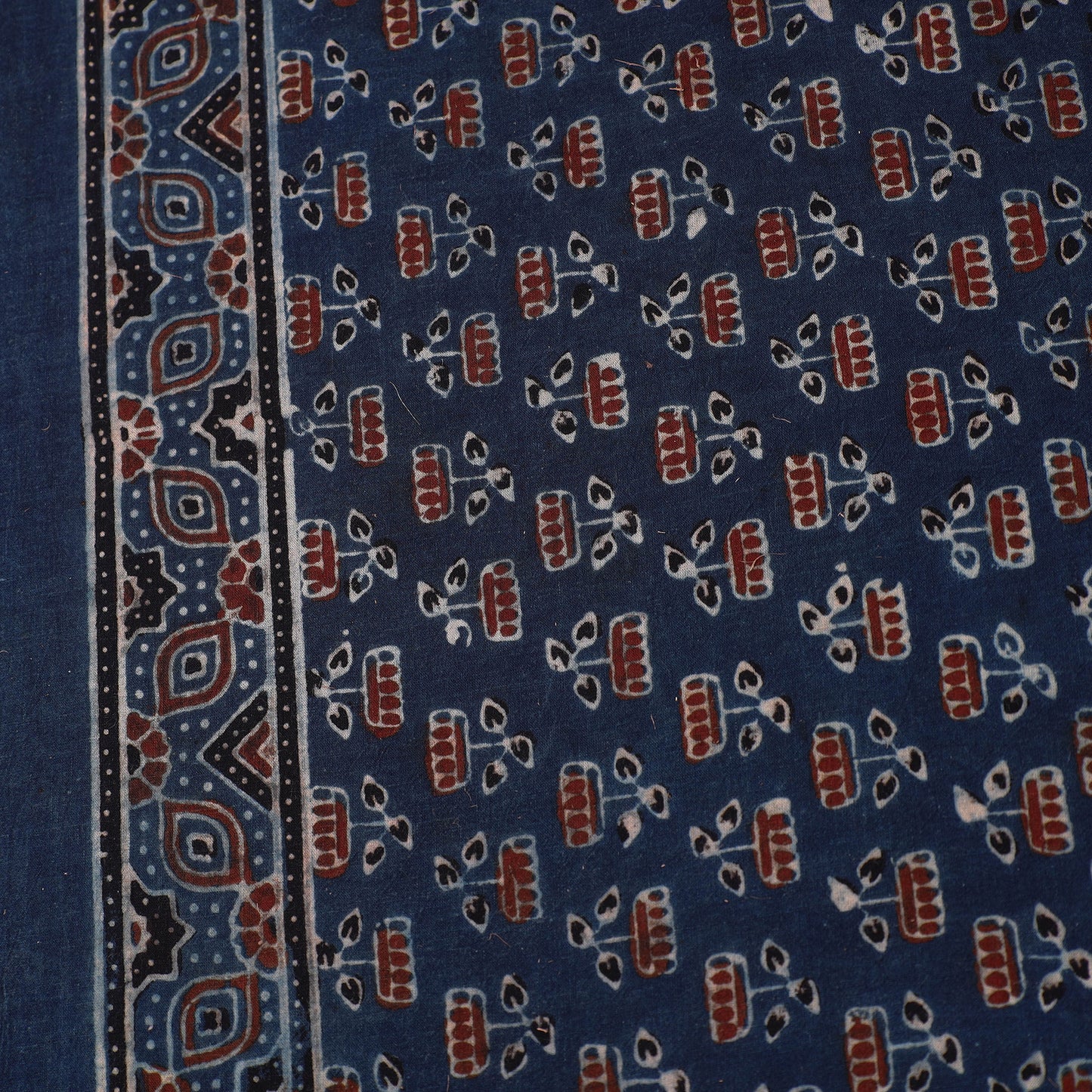 Blue - Pure Cotton Ajrakh Print Fabric 30