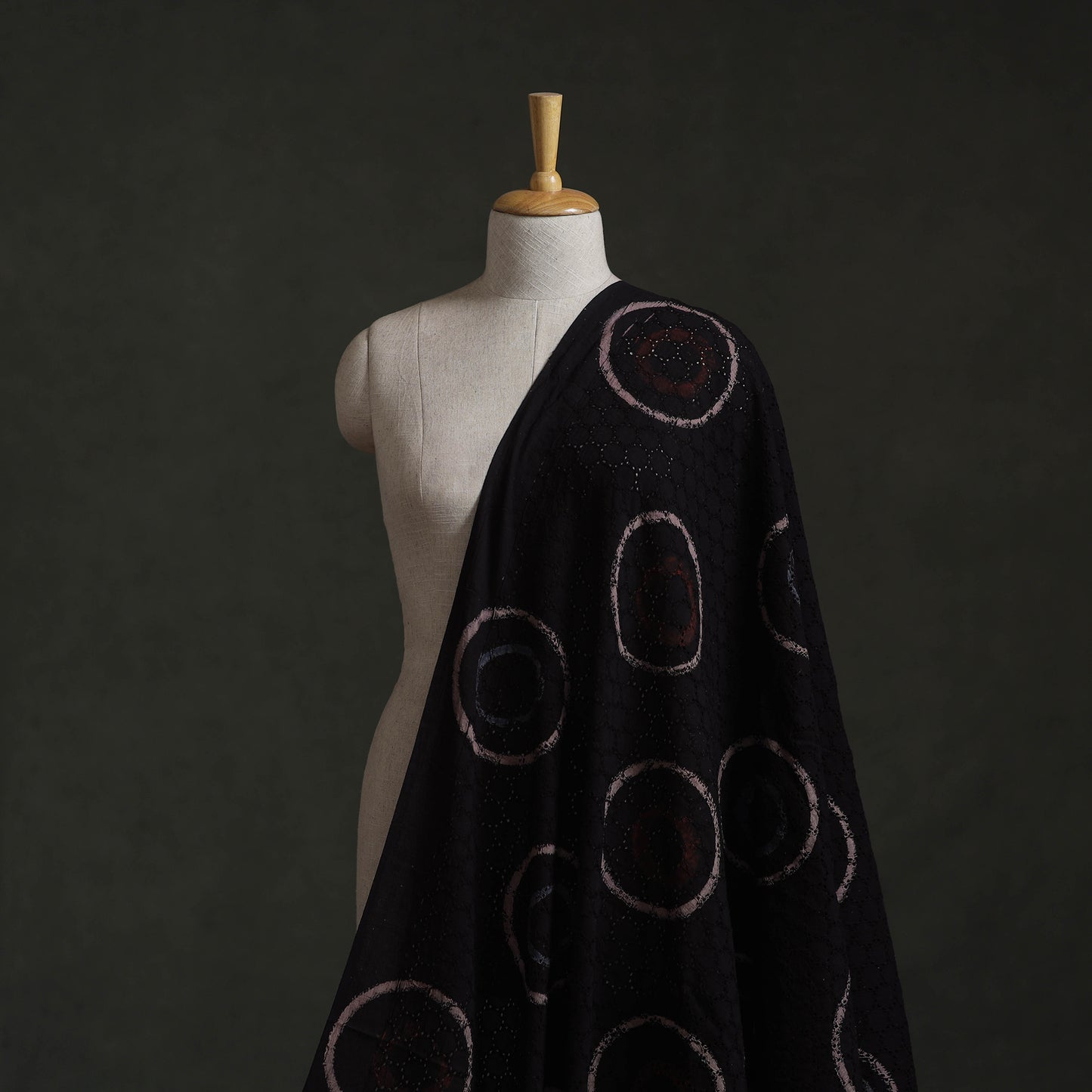 Brown - Hakoba Hand Block Ajrakh Print Natural Dyed Cotton Fabric 109