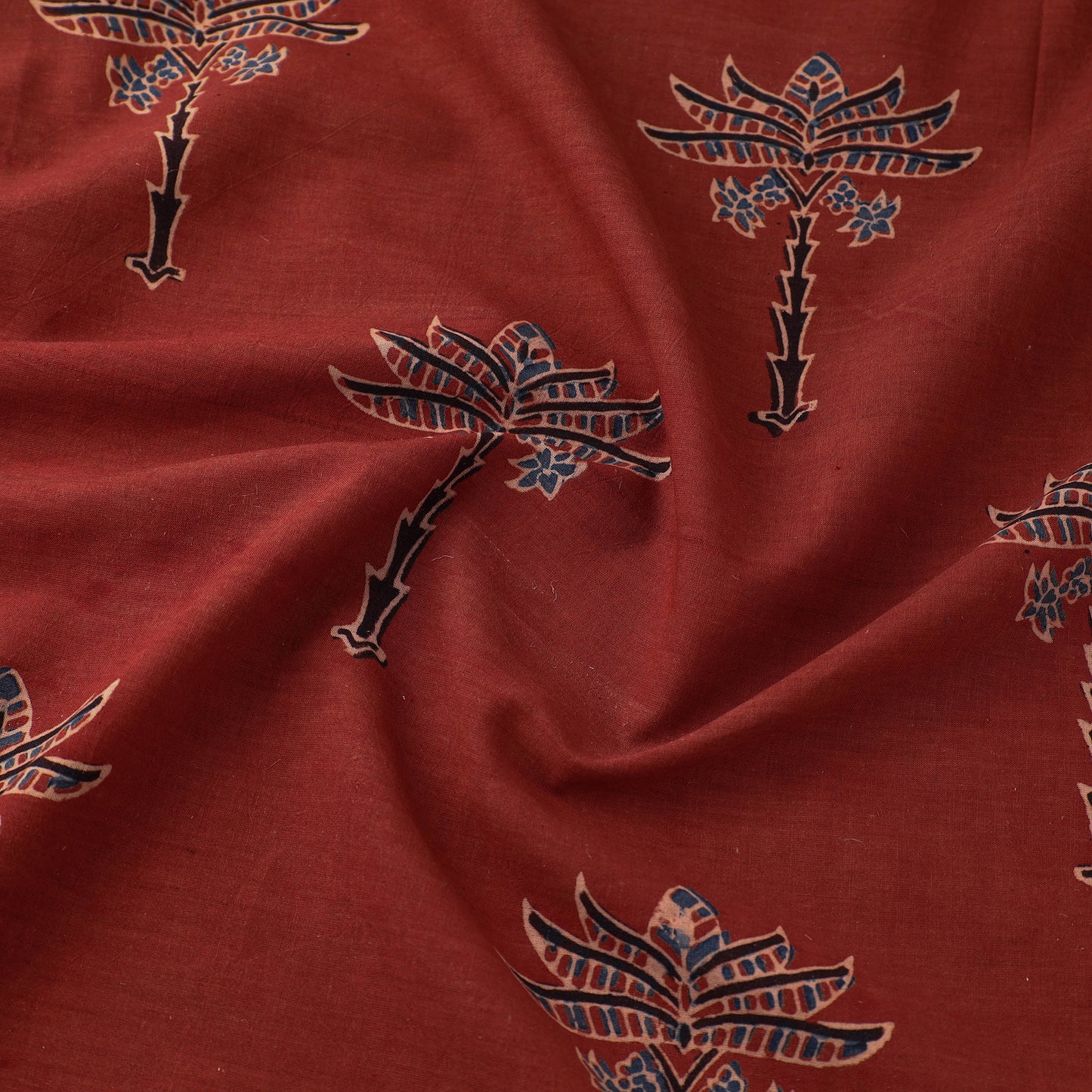 Red - Pure Cotton Ajrakh Print Fabric 31