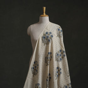 Beige - Hakoba Hand Block Ajrakh Print Natural Dyed Cotton Fabric 111