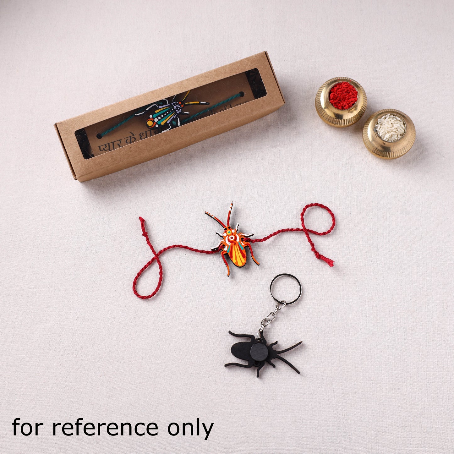 Cockroach - Reusable Mandala Art Handpainted Wooden Rakhi 02