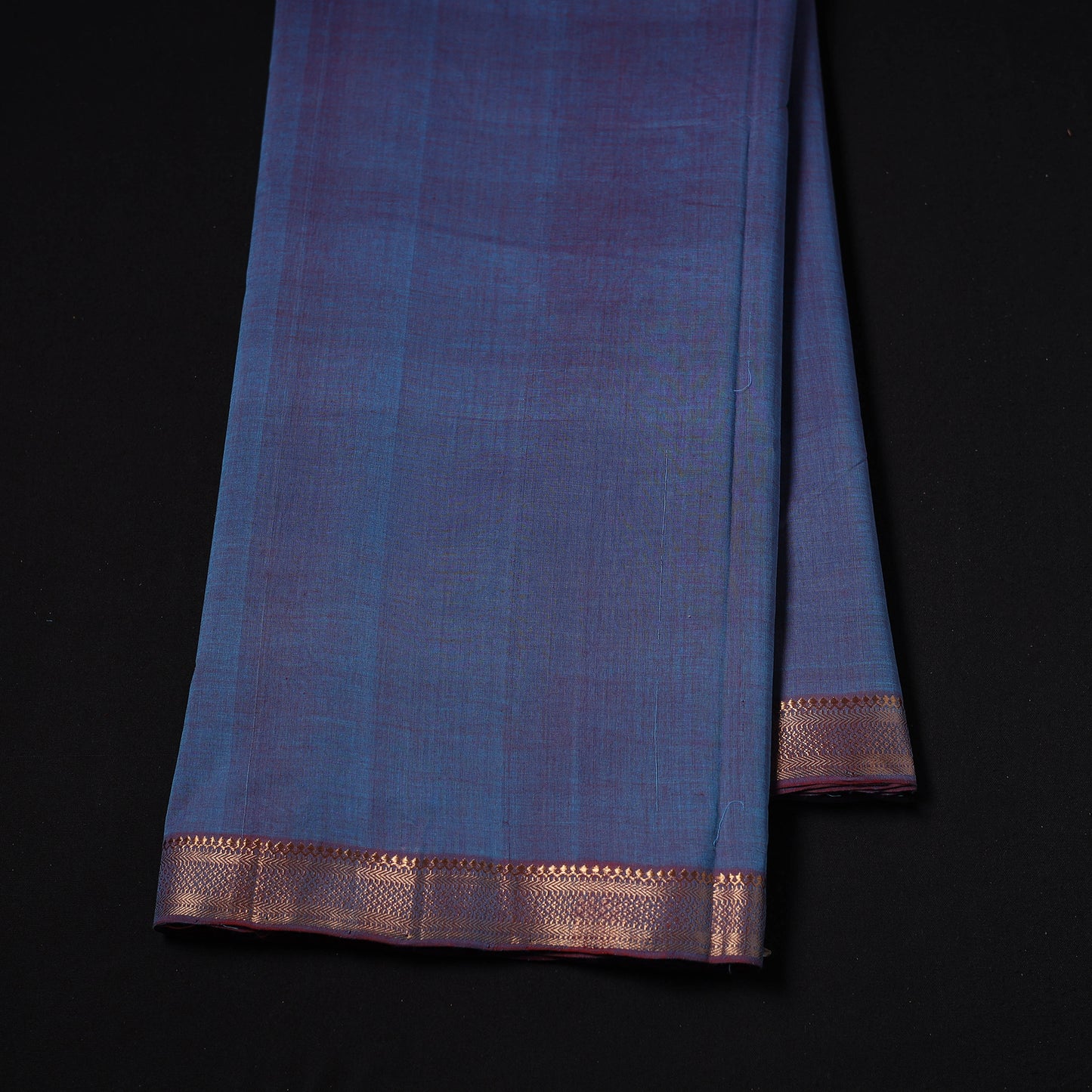 Handloom Mangalagiri Cotton Fabric with Nizam Zari Border 24