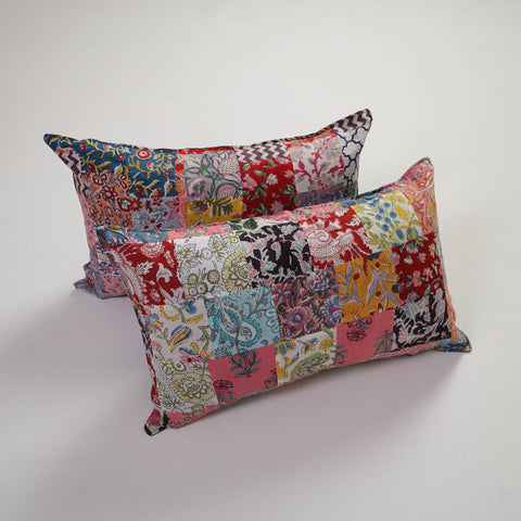 Multicolor - Handcrafted Patchwork Cotton Pillow Cover (Set of 2) 22