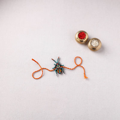 Cockroach - Reusable Mandala Art Handpainted Wooden Rakhi 04