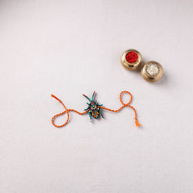 Cockroach - Reusable Mandala Art Handpainted Wooden Rakhi 04