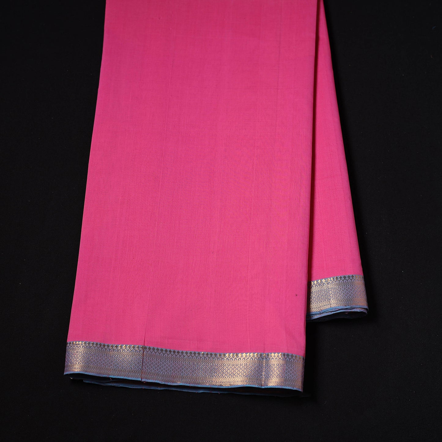 Handloom Mangalagiri Cotton Fabric with Nizam Zari Border 27
