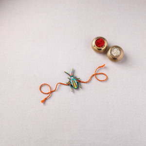 Cockroach - Reusable Mandala Art Handpainted Wooden Rakhi 07