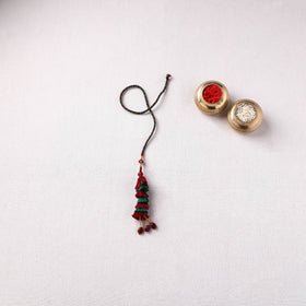 Handmade Thread Work Lumba Rakhi with Potli 01