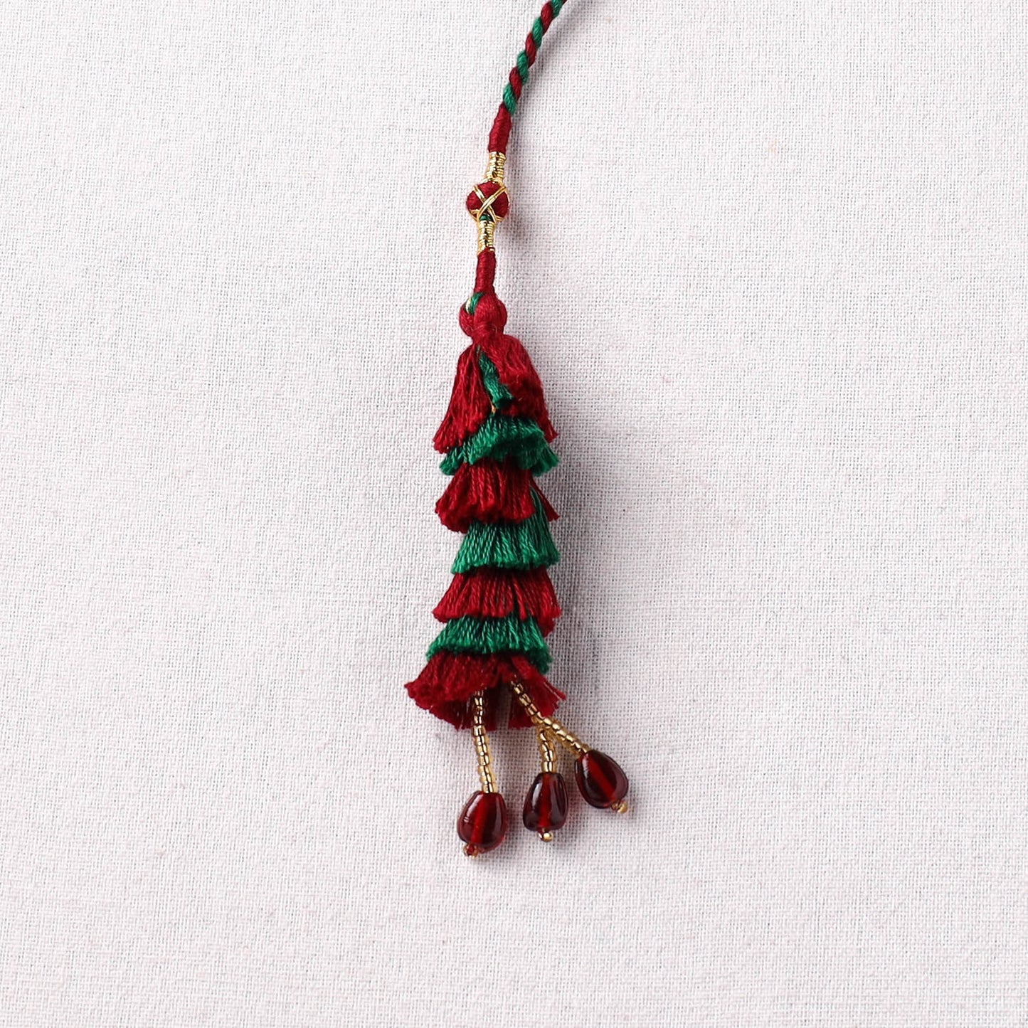 Handmade Thread Work Lumba Rakhi with Potli 01