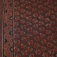 Brown - Pure Cotton Ajrakh Print Fabric 39