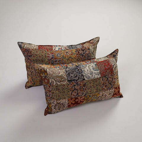 Multicolor - Handcrafted Patchwork Cotton Pillow Cover (Set of 2) 26