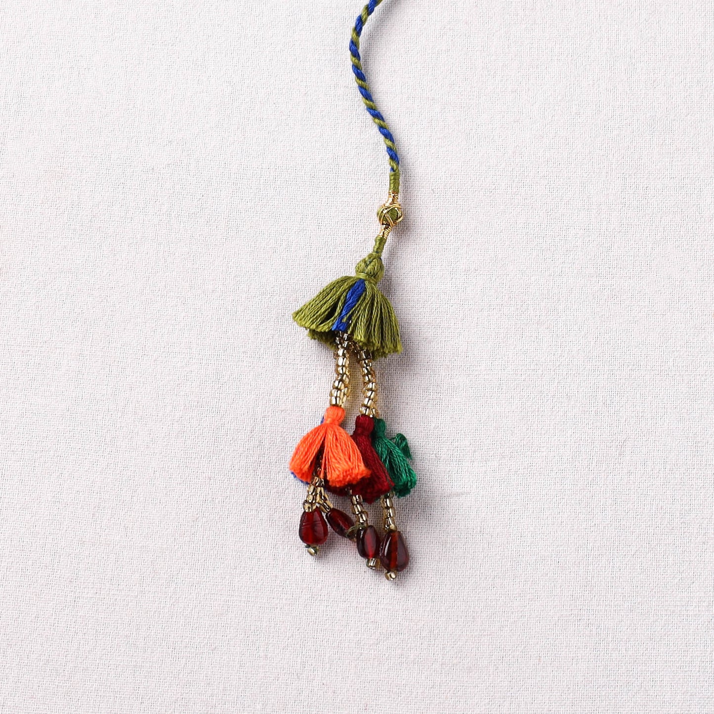 Handmade Thread Work Lumba Rakhi with Potli 04