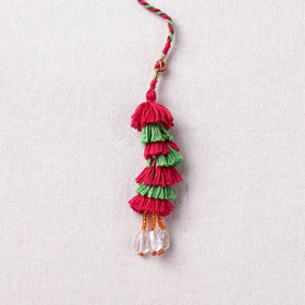Handmade Thread Work Lumba Rakhi with Potli 05