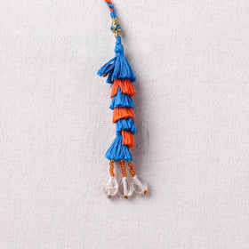 Handmade Thread Work Lumba Rakhi with Potli 06