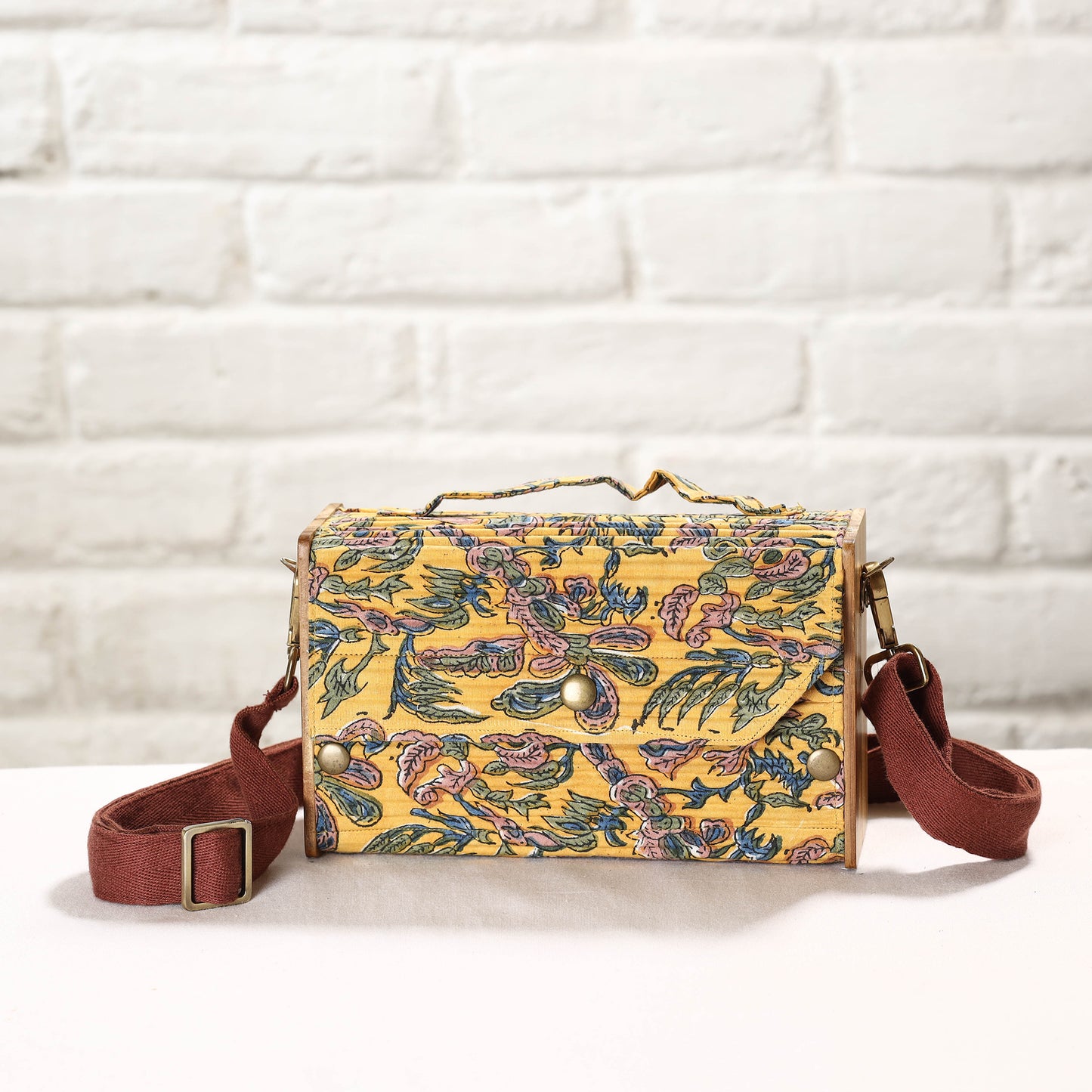 Yellow - DIY Box Sling Bag / Clutch with Changeable Sleeve